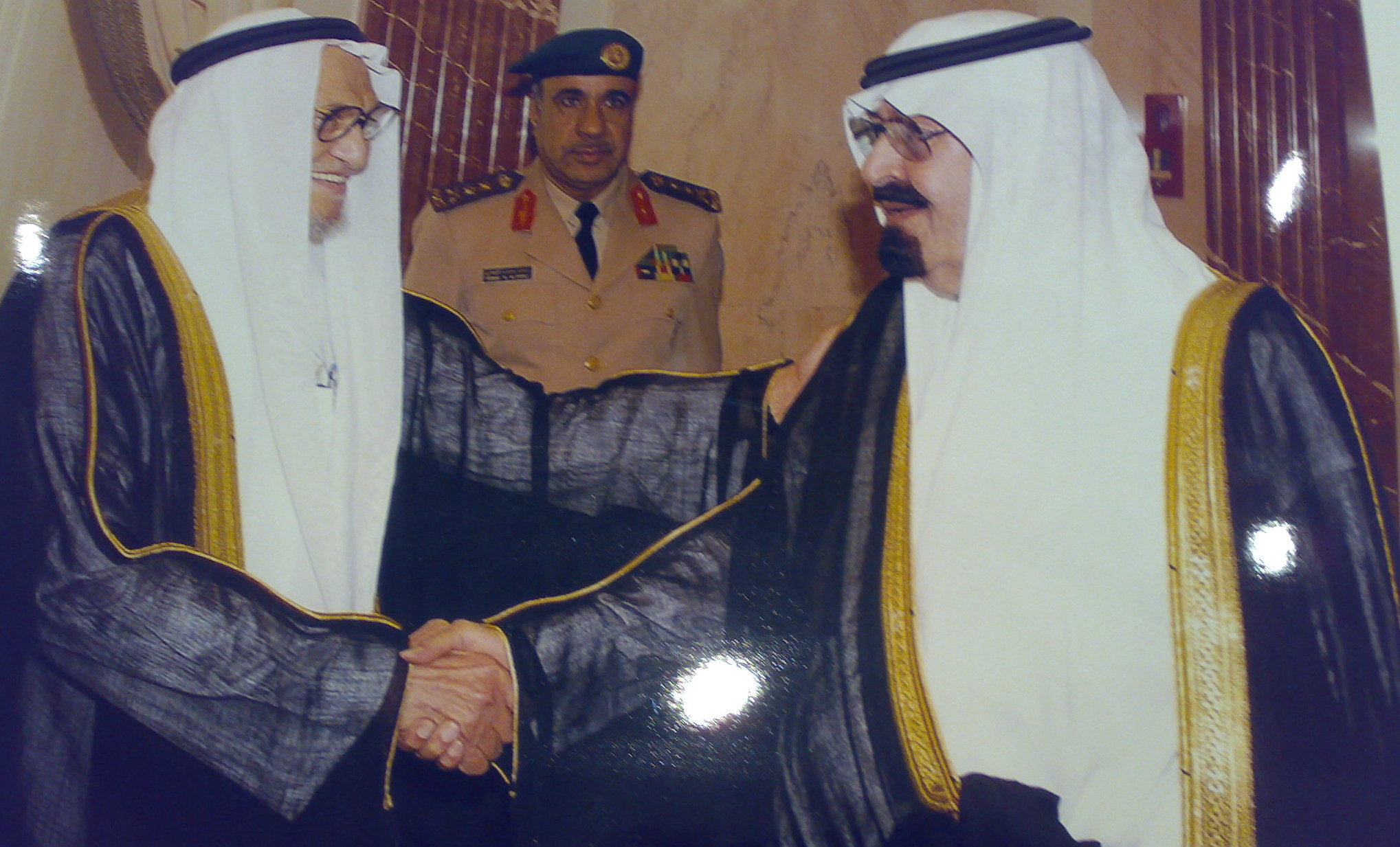 Mahmoud Taibah with King Abdullah