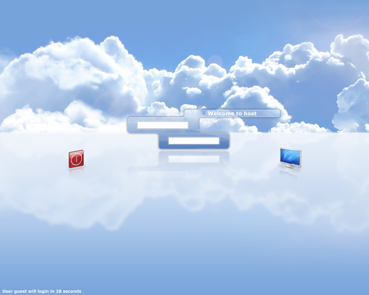 Linux Login Screen Skyline