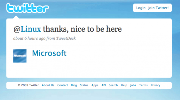 Microsoft-Thanks-Linux-on-Twitter