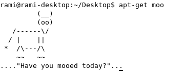 Apt-get easter egg: Super Cow!