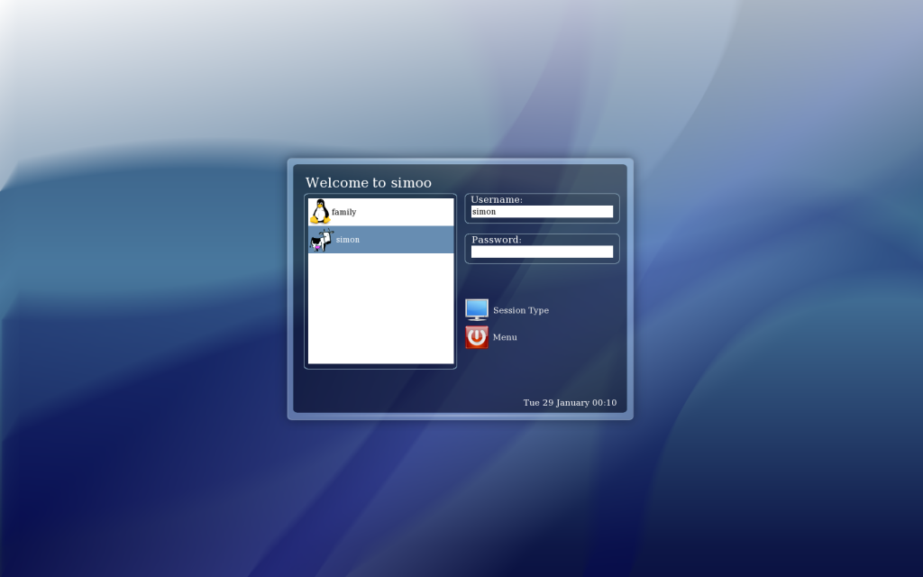 Linux Login Screen Clean