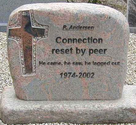 R Andersen Epitaph; Connection Reset by Peer