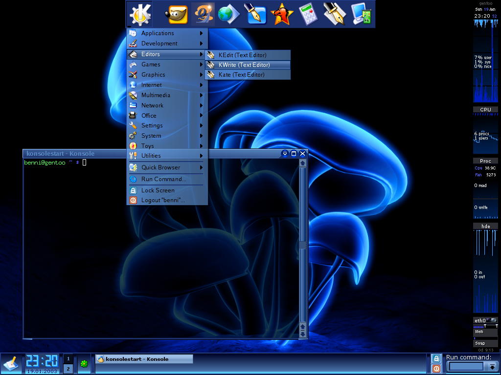 Gentoo Linux Shrooms Desktop