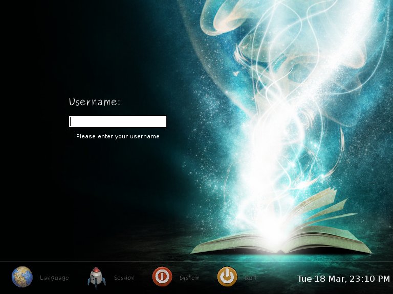 Linux Login Screen Magic Book