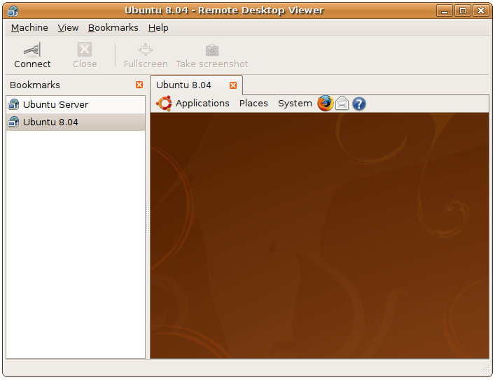 Vinagre VNC Veiwer on Ubuntu Linux Hardy Heron 8.04; View more than one desktop!